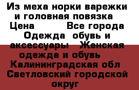 Из меха норки варежки и головная повязка › Цена ­ 550 - Все города Одежда, обувь и аксессуары » Женская одежда и обувь   . Калининградская обл.,Светловский городской округ 